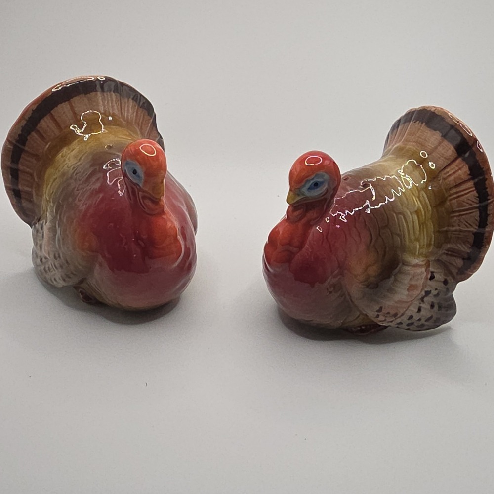 Otagiri Handcrafted Ceramic Turkey Salt & Pepper Shakers Thanksgiving Novelty